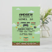 Personal Arcade Video Game Birthday Party  招待状 (スタンド正面)