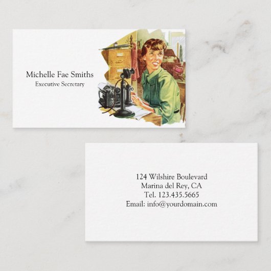 Personal Assistant仮想アシスタント 名刺 (正面/裏面)