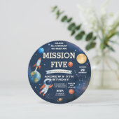 Personal astronaut Space birthday Invitations シーズンカード (スタンド正面)