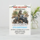 Personal ATV Bike modern Birthday Invitation  招待状 (スタンド正面)