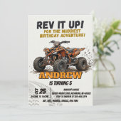 Personal ATV Birthday Off Road Boy Racing 招待状 (スタンド正面)