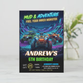 Personal ATV Neon Race Birthday Party 招待状 (スタンド正面)