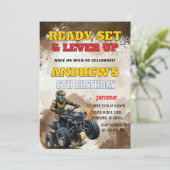 Personal ATV Racing boy Birthday Party Invitation 招待状 (スタンド正面)