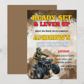 Personal ATV Racing boy Birthday Party Invitation 招待状 (正面/裏面)