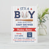 Personal Baseball Baby Shower Allstar Rookie 招待状 (スタンド正面)