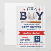 Personal Baseball Baby Shower Allstar Rookie 招待状 (正面/裏面)