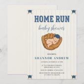 Personal Baseball Baby Shower Boy All Star Theme 招待状 (正面/裏面)