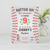 Personal Baseball Birthday Party Invitation 招待状 (スタンド正面)