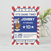 Personal Baseball Birthday Party Invitation 招待状 (スタンド正面)