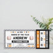 Personal Baseball ticket birthday invitation 招待状 (スタンド正面)