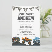 Personal Bash Monster Truck Birthday Party 招待状 (スタンド正面)