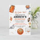 Personal Basketball Birthday card for boy 招待状 (スタンド正面)