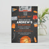 Personal Basketball Birthday for boy 招待状 (スタンド正面)