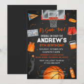 Personal Basketball Birthday for boy 招待状 (正面/裏面)