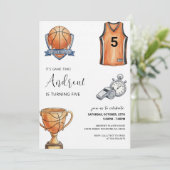 Personal Basketball Birthday Invitation 招待状 (スタンド正面)