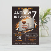 Personal Basketball Birthday Invitation Party 招待状 (スタンド正面)