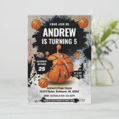 Personal Basketball Birthday Invitation Sport 招待状 (スタンド正面)