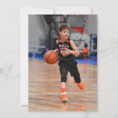 Personal Basketball Birthday with Photo 招待状 (裏面)