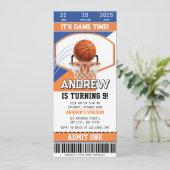 Personal Basketball Courtside Birthday Ticket 招待状 (スタンド正面)