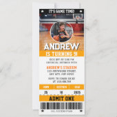 Personal Basketball Ticket with Photo 招待状 (正面)