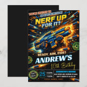 Personal Battle Nerf Birthday  招待状 (正面/裏面)