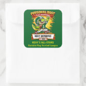 Personal Best Flag Football – Custom Kids Award スクエアシール (バッグ)