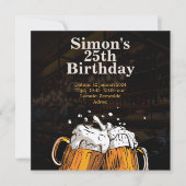 Personal Birthday invitation beer 招待状 (正面)