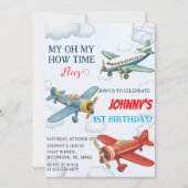 Personal Boy 1st Airplane kid Birthday 招待状 (正面)