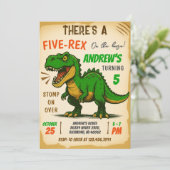 Personal Boy Dinosaur誕生日パーティーの招待状 招待状 (スタンド正面)