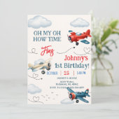 Personal Boy Time Flies 1st Birthday 招待状 (スタンド正面)