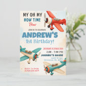 Personal Boy Time Flies 1st Birthday party 招待状 (スタンド正面)