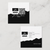 Personal Calling Card with QR code Black & White コーリングカード (正面/裏面)