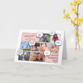 Personal Cartoon Strip Photo Mother's Day Card カード (黄色い花)