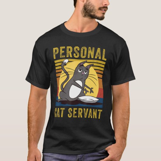 Personal Cat Servant  cute Cat mom cat dad Tシャツ (正面)