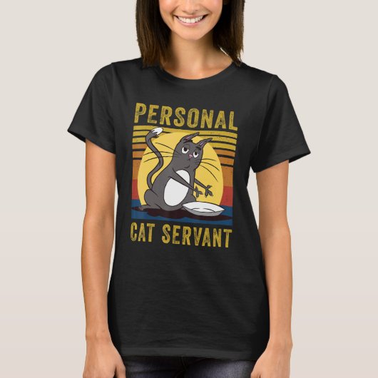 Personal Cat Servant  cute Cat mom cat dad Tシャツ (正面)