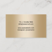 Personal Chef Catering Gold Knife Navy Blue 名刺 (裏面)