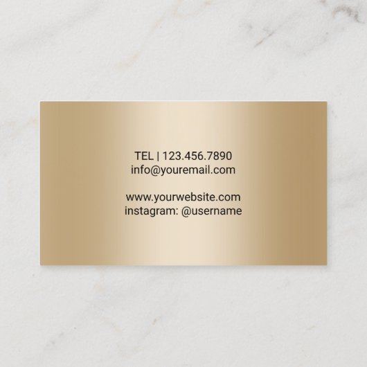 Personal Chef Catering Gold Knife Navy Blue 名刺 (裏面)