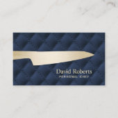 Personal Chef Catering Gold Knife Navy Blue 名刺 (正面)