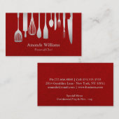 Personal Chef Catering Kitchen Silver Utensils 名刺 (正面/裏面)