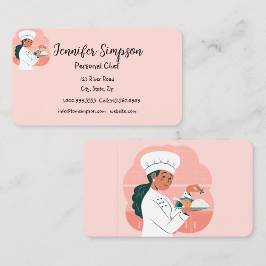 Personal Chef Cook Baker Private 名刺 (正面/裏面)