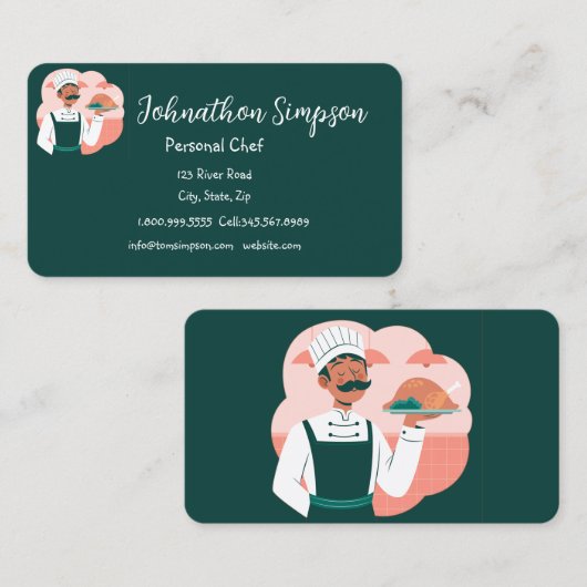 Personal Chef Cook Baker Private  Business Card 名刺 (正面/裏面)