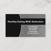 Personal Chef Diamond Plate Custom Photo 名刺 (裏面)