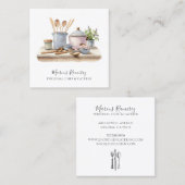 Personal Chef Kitchen Utensils  スクエア名刺 (正面/裏面)