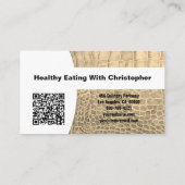 Personal Chef Tan Snake Skin カスタムPhoto QR Code 名刺 (裏面)