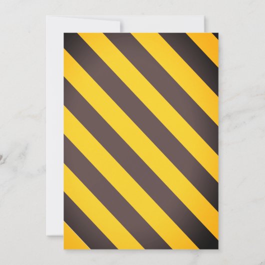 Personal Construction Boys Modern Birthday Party 招待状 (裏面)