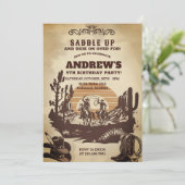 Personal Cowboy Western Birthday Party 招待状 (スタンド正面)