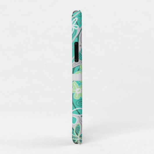 Personal Creative Floral Neuro Art Teal Green Case-Mate iPhoneケース (裏面/右)