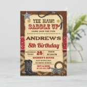 Personal Digital Country Wild West Cowboy Birthday 招待状 (スタンド正面)