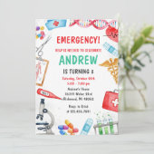 Personal Digital Doctor Kid Medical Birthday Party 招待状 (スタンド正面)