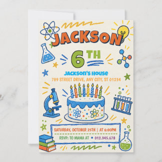 Personal Digital Science Birthday party 招待状